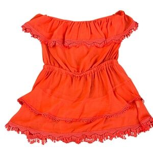 Ramy Brook Garcia Ruffle Flounce Cover-Up Dress